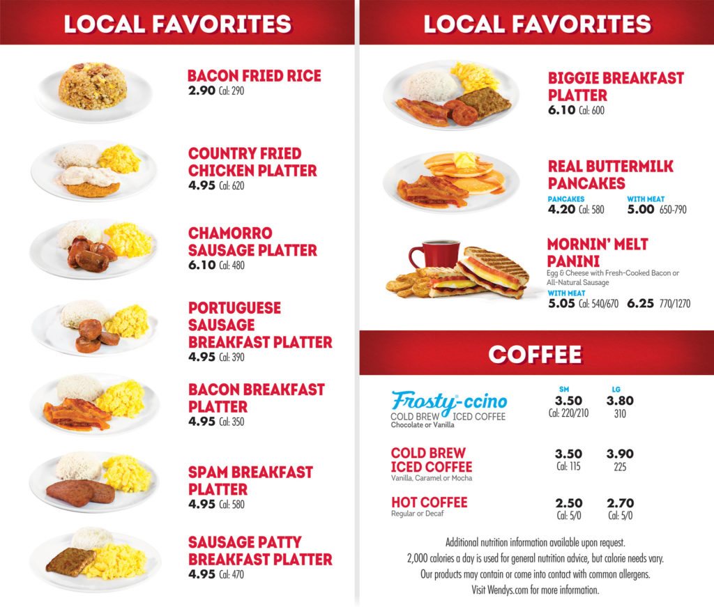 Wendy's Breakfast Menu at George Jones blog