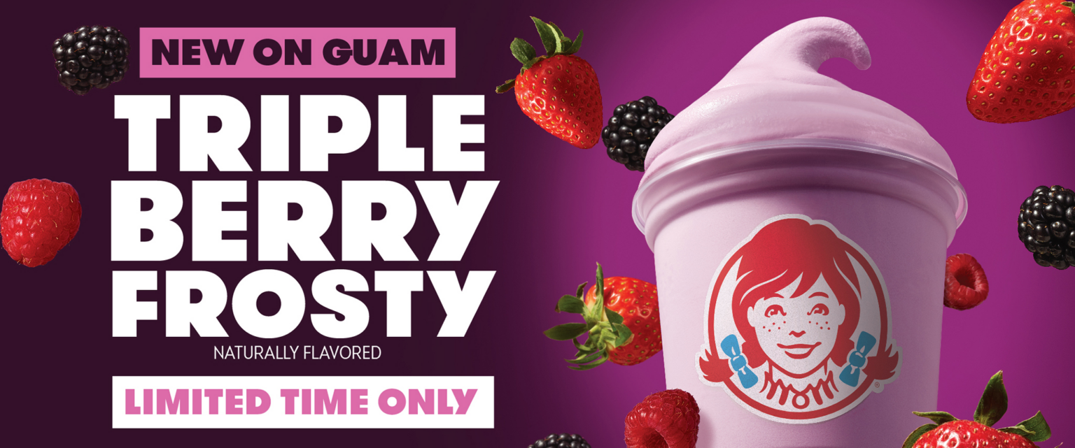 NEW! Triple Berry Frosty® is here. Wendy's Guam®